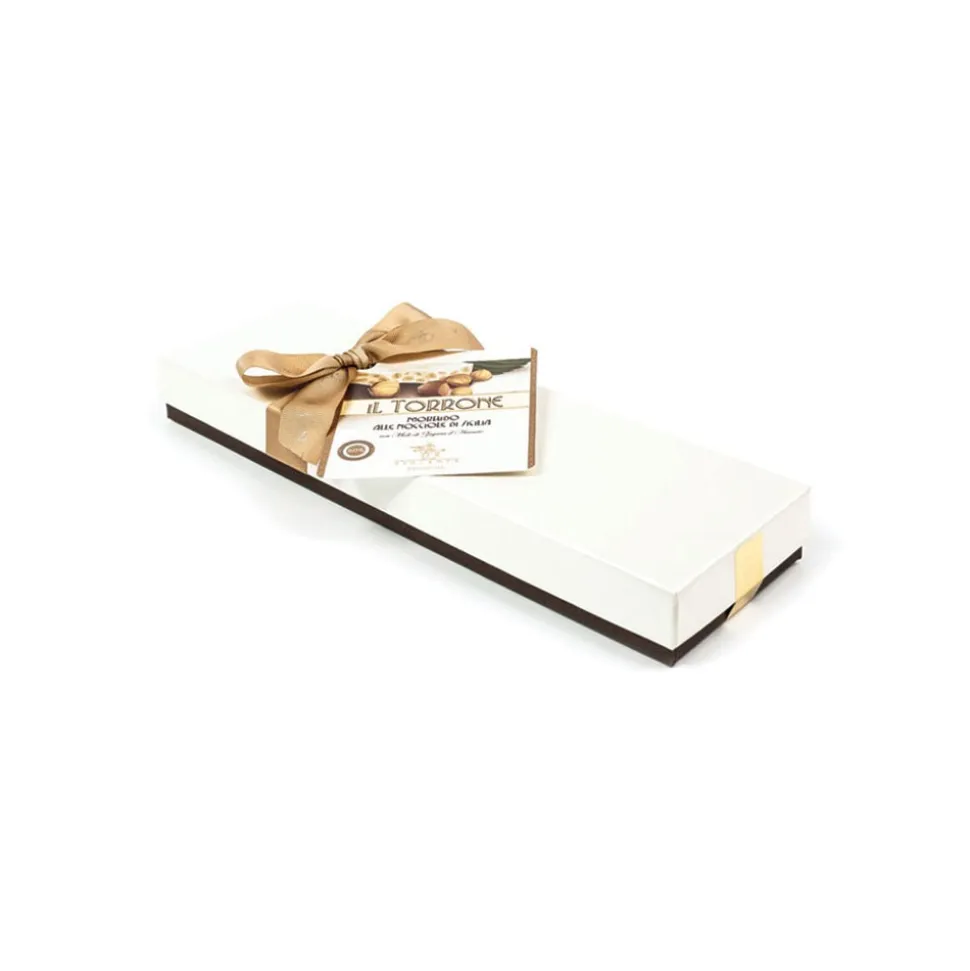 Vincente Delicacies - Soft Nougat Bar with Sicilian Hazelnuts - Ribbon Box - Avvenice