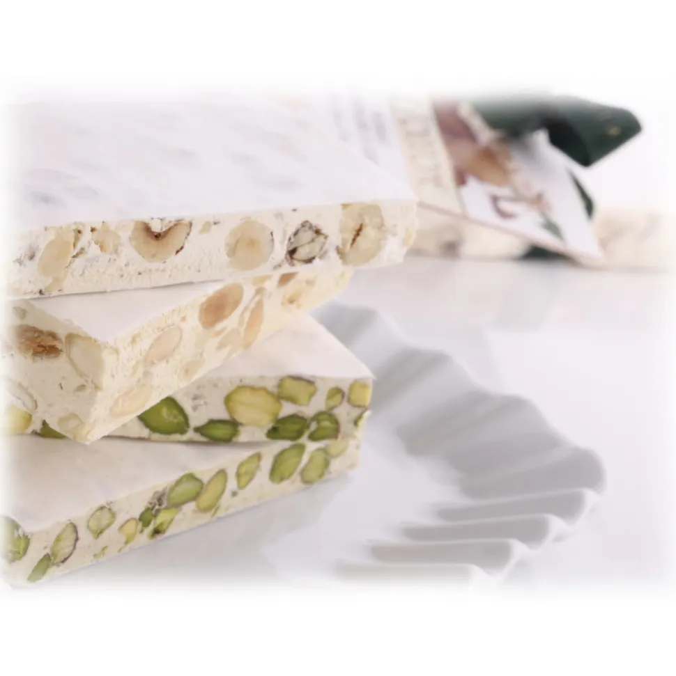 Vincente Delicacies - Soft Nougat Bar with Sicilian Hazelnuts - Opal Ribbon Flow-Pack - Avvenice