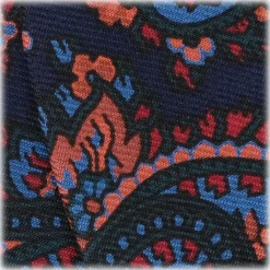 Viola Milano - Ancient Madder Silk Bow Tie - Navy Paisley - Made in Italy - Luxury Exclusive Collection - Avvenice