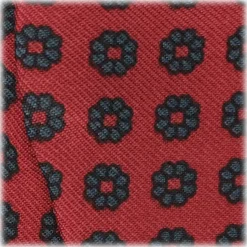 Viola Milano - Ancient Madder Silk Bow Tie - Red Floral - Made in Italy - Luxury Exclusive Collection - Avvenice