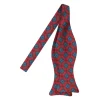 Viola Milano - Ancient Madder Silk Bow Tie - Red Diamond - Made in Italy - Luxury Exclusive Collection - Avvenice