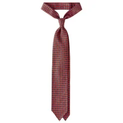 Viola Milano - Artisan Floral Handprinted Selftipped Silk Tie - Rose - Made in Italy - Luxury Exclusive Collection - Avvenice