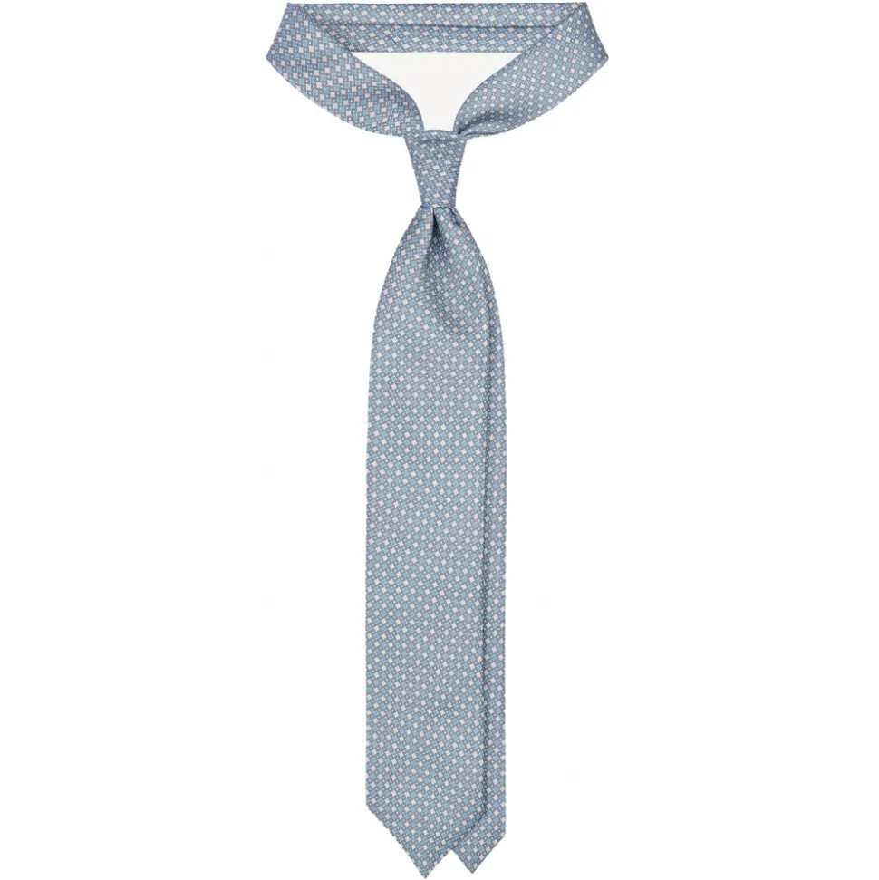 Viola Milano - Artisan Square Selftipped Silk Tie - Grey - Handmade in Italy - Luxury Exclusive Collection - Avvenice