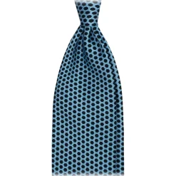 Viola Milano - Artisan Square Selftipped Italian Silk Tie - Midnight Mix - Handmade in Italy - Luxury Exclusive Collection - Avvenice