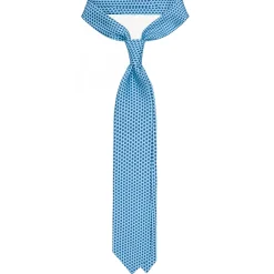 Viola Milano - Artisan Square Selftipped Italian Silk Tie - Blue Mix - Handmade in Italy - Luxury Exclusive Collection - Avvenice