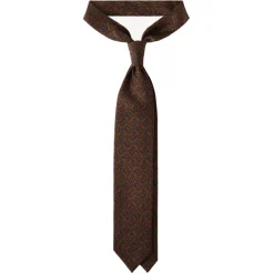 Viola Milano - Autumn Paisley Selftipped Italian Silk Tie - Bronze - Handmade in Italy - Luxury Exclusive Collection - Avvenice