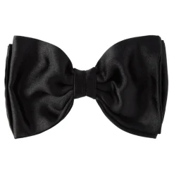 Viola Milano - Black Ready-Tie Grosgrain Bow-Tie - Handmade in Italy - Luxury Exclusive Collection - Avvenice