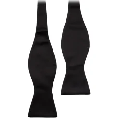 Viola Milano - Black Self-Tie Grosgrain Bow-Tie - Handmade in Italy - Luxury Exclusive Collection - Avvenice