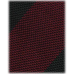 Viola Milano - Block Stripe 3-Fold Grenadine Tie - Red/Forest - Handmade in Italy - Luxury Exclusive Collection - Avvenice