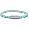 Viola Milano - Braided Genuine Italian Leather Bracelet - Turquoise - Handmade in Italy - Luxury Exclusive Collection - Avvenice
