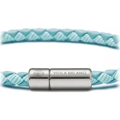 Viola Milano - Braided Genuine Italian Leather Bracelet - Turquoise - Handmade in Italy - Luxury Exclusive Collection - Avvenice