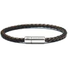 Viola Milano - Braided Genuine Italian Leather Bracelet - Brown/Black - Handmade in Italy - Luxury Exclusive Collection - Avvenice
