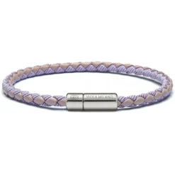 Viola Milano - Braided Genuine Italian Leather Bracelet - Purple Mix - Handmade in Italy - Luxury Exclusive Collection - Avvenice