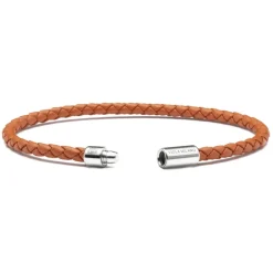 Viola Milano - Braided Italian Leather Bracelet - Polo Brown - Handmade in Italy - Luxury Exclusive Collection - Avvenice