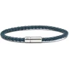 Viola Milano - Braided Italian Leather Bracelet - Sea Blue - Handmade in Italy - Luxury Exclusive Collection - Avvenice
