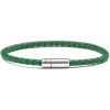 Viola Milano - Braided Italian Leather Bracelet - Green - Handmade in Italy - Luxury Exclusive Collection - Avvenice