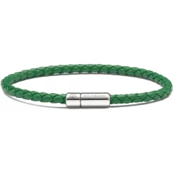 Viola Milano - Braided Italian Leather Bracelet - Green - Handmade in Italy - Luxury Exclusive Collection - Avvenice