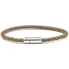 Viola Milano - Braided Italian Leather Bracelet - Taupe - Handmade in Italy - Luxury Exclusive Collection - Avvenice