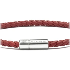 Viola Milano - Braided Italian Leather Bracelet - Mid Brown - Handmade in Italy - Luxury Exclusive Collection - Avvenice