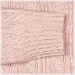 Viola Milano - Cable Knit Lambswool Sweater - Pink - Handmade in Italy - Luxury Exclusive Collection - Avvenice