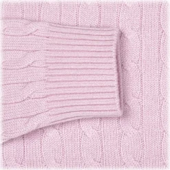 Viola Milano - Cable Knit Loro Piana Cashmere Sweater - Pink - Handmade in Italy - Luxury Exclusive Collection - Avvenice