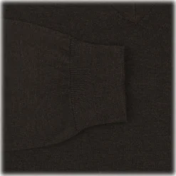 Viola Milano - Cashmere V-Neck Sweater - Brown - Handmade in Italy - Luxury Exclusive Collection - Avvenice