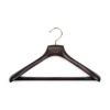 Viola Milano - Casual Wood Suit Hanger - Dark Wood (Set Of 6) - Handmade in Italy - Luxury Exclusive Collection - Avvenice