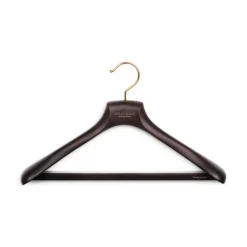 Viola Milano - Casual Wood Suit Hanger - Dark Wood (Set Of 6) - Handmade in Italy - Luxury Exclusive Collection - Avvenice