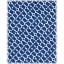 Viola Milano - Chain Circle Handprinted Selftipped Silk Tie - Navy/White - Handmade in Italy - Luxury Exclusive Collection - Avvenice