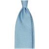Viola Milano - Chain Circle Selftipped Italian Silk Tie - Light Blue - Handmade in Italy - Luxury Exclusive Collection - Avvenice