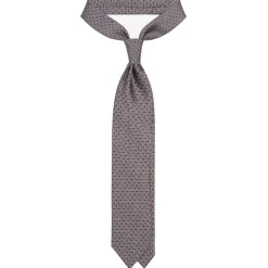 Viola Milano - Chain Lock Selftipped Italian Silk Tie - Grey Mix - Handmade in Italy - Luxury Exclusive Collection - Avvenice