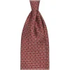 Viola Milano - Chain Lock Selftipped Italian Silk Tie - Red Mix - Handmade in Italy - Luxury Exclusive Collection - Avvenice