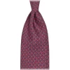 Viola Milano - Chain Lock Selftipped Italian Silk Tie - Navy/Wine - Handmade in Italy - Luxury Exclusive Collection - Avvenice