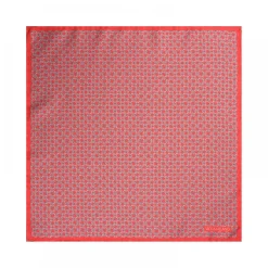 Viola Milano - Chain Pattern Silk Pocket Square - Red - Handmade in Italy - Luxury Exclusive Collection - Avvenice