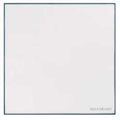 Viola Milano - Classic 100% Cotton Pocket Square - Navy - Handmade in Italy - Luxury Exclusive Collection - Avvenice