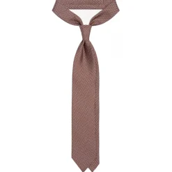 Viola Milano - Classic Circle Selftipped Italian Silk Tie - Brown Mix - Handmade in Italy - Luxury Exclusive Collection - Avvenice