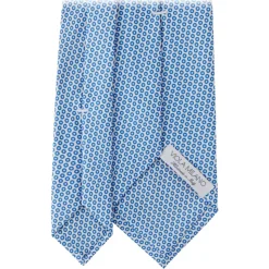 Viola Milano - Classic Circle Selftipped Italian Silk Tie - White - Handmade in Italy - Luxury Exclusive Collection - Avvenice