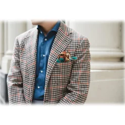 Viola Milano - Classic Denim Cut-Away Collar Dress Shirt - Denim - Handmade in Italy - Luxury Exclusive Collection - Avvenice