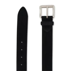 Viola Milano - Classic Italian Suede Belt - Black - Handmade in Italy - Luxury Exclusive Collection - Avvenice