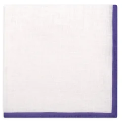 Viola Milano - Classic Linen Pocket Square - Purple - Handmade in Italy - Luxury Exclusive Collection - Avvenice