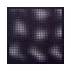 Viola Milano - Classic Polka Dot Silk Pocket Square - Navy - Handmade in Italy - Luxury Exclusive Collection - Avvenice