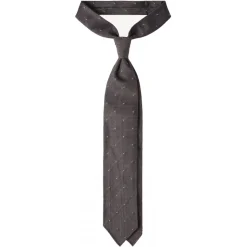 Viola Milano - Classic Polka Dot 3-Fold Grenadine Tie - Grey/Sky - Handmade in Italy - Luxury Exclusive Collection - Avvenice