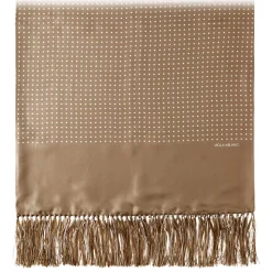 Viola Milano - Classic Polka Dot Madder Silk Scarf - Beige - Handmade in Italy - Luxury Exclusive Collection - Avvenice