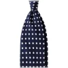 Viola Milano - Classic Polka Dot Selftipped Silk Tie - Navy - Handmade in Italy - Luxury Exclusive Collection - Avvenice