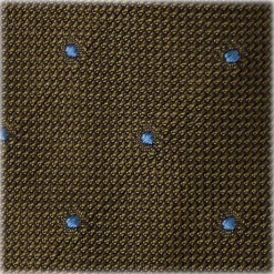 Viola Milano - Classic Polka Dot 3-Fold Grenadine Tie - Olive / Sea - Made in Italy - Luxury Exclusive Collection - Avvenice