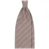Viola Milano - Classic Shalk Stripe Untipped Flannel Tie - Beige - Made in Italy - Luxury Exclusive Collection - Avvenice
