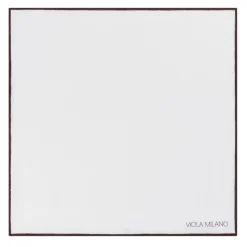 Viola Milano - Classic Shoestring 100% Linen Pocket Square - Brown - Handmade in Italy - Luxury Exclusive Collection - Avvenice