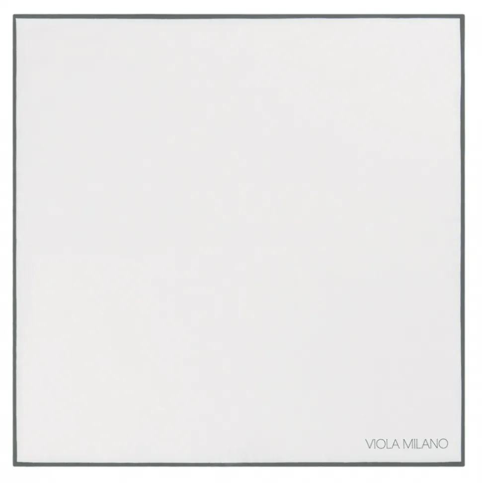 Viola Milano - Classic Shoestring 100% Cotton Pocket Square - Forest - Handmade in Italy - Luxury Exclusive Collection - Avvenice