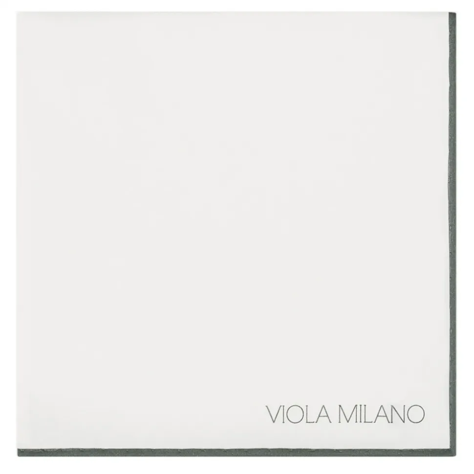 Viola Milano - Classic Shoestring 100% Cotton Pocket Square - Forest - Handmade in Italy - Luxury Exclusive Collection - Avvenice