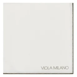 Viola Milano - Classic Shoestring Silk Pocket Square - Army Green - Handmade in Italy - Luxury Exclusive Collection - Avvenice